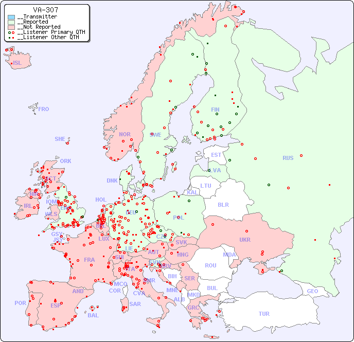 __European Reception Map for VA-307