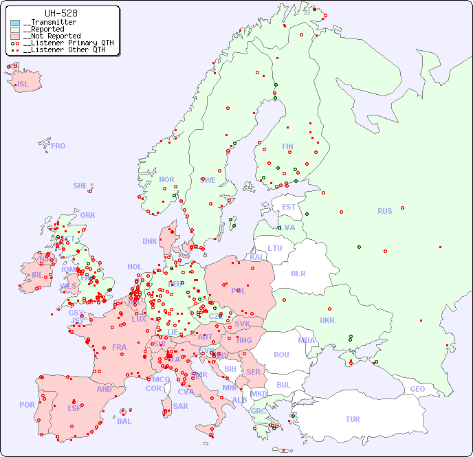__European Reception Map for UH-528
