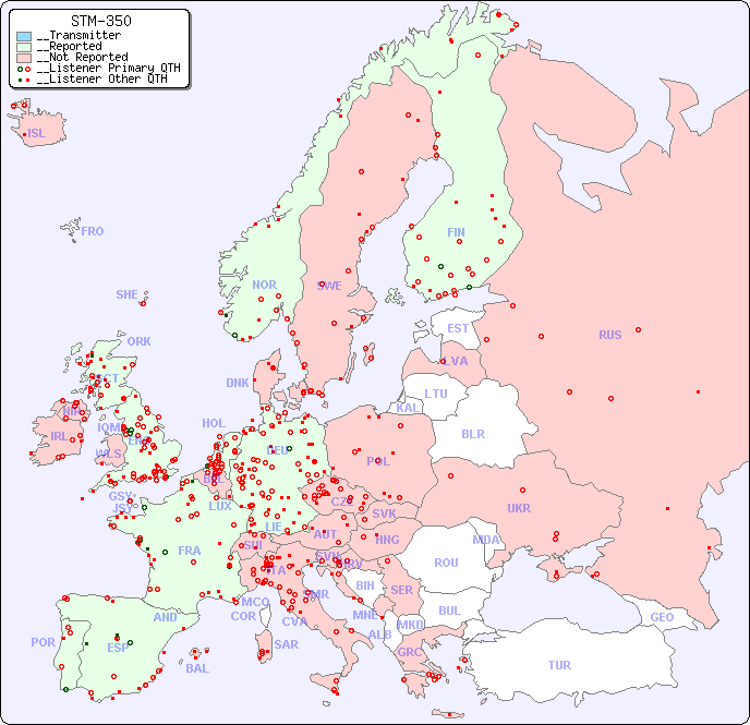 __European Reception Map for STM-350