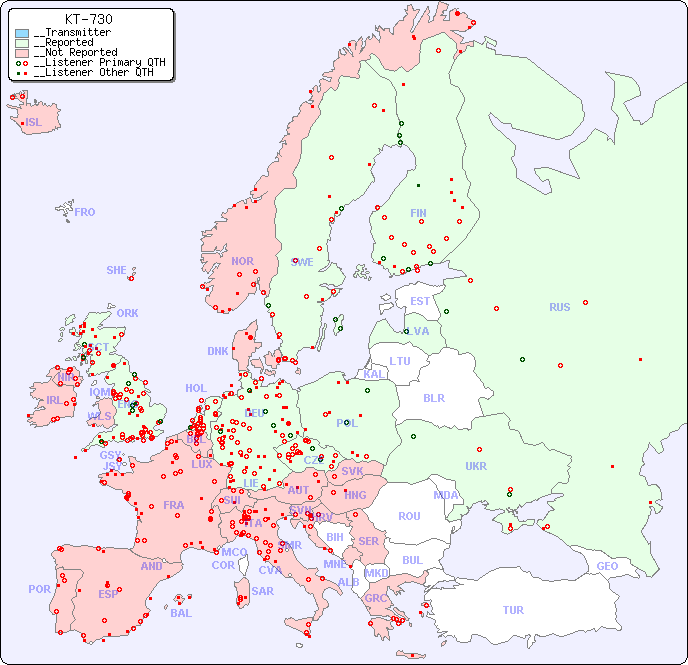 __European Reception Map for KT-730