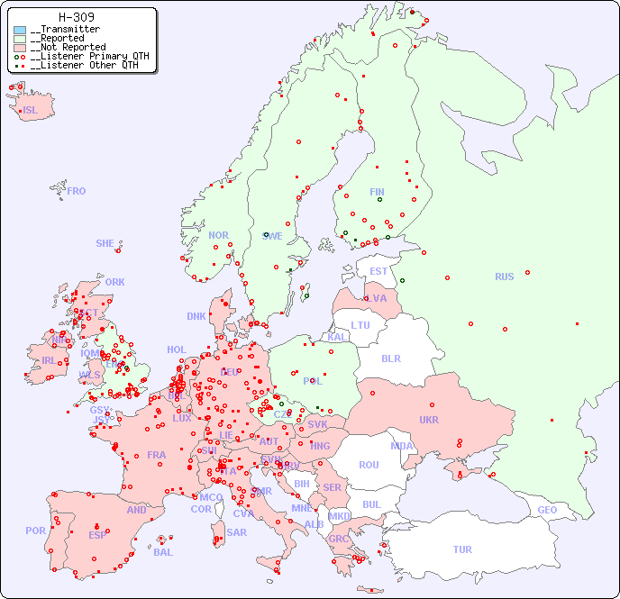 __European Reception Map for H-309