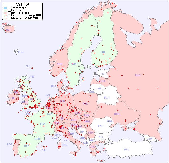 __European Reception Map for CON-405