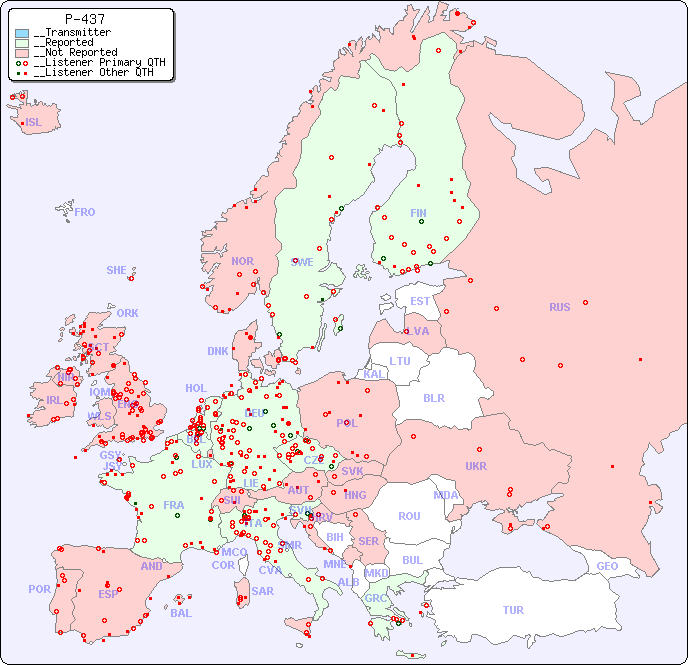 __European Reception Map for P-437