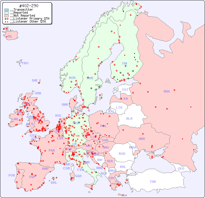 __European Reception Map for #402-290