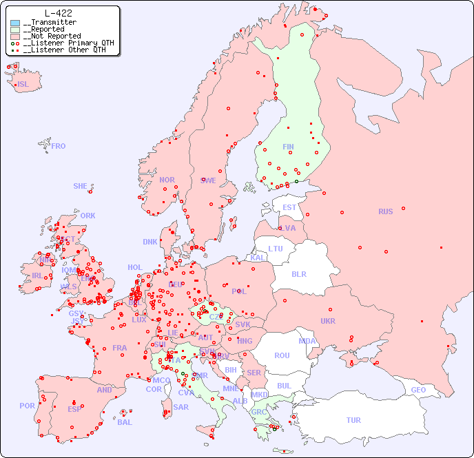 __European Reception Map for L-422