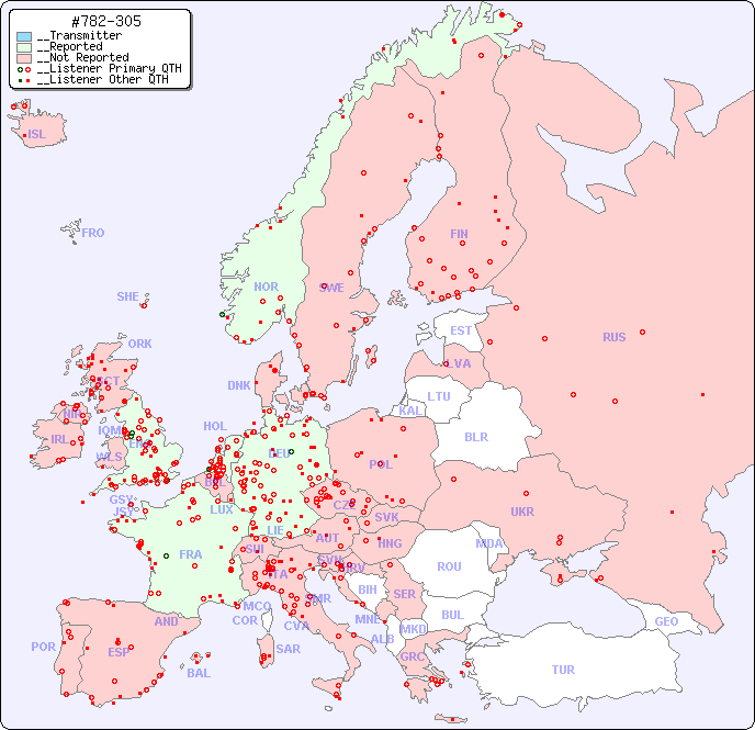 __European Reception Map for #782-305