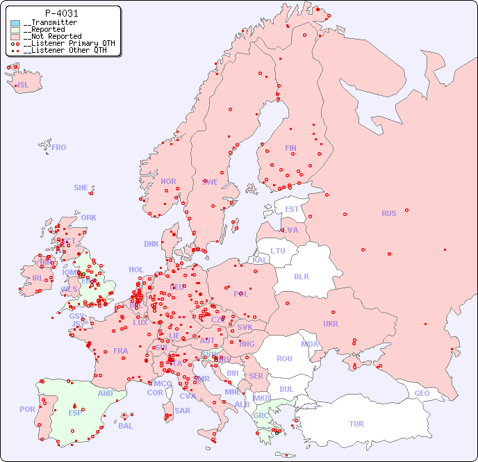 __European Reception Map for P-4031