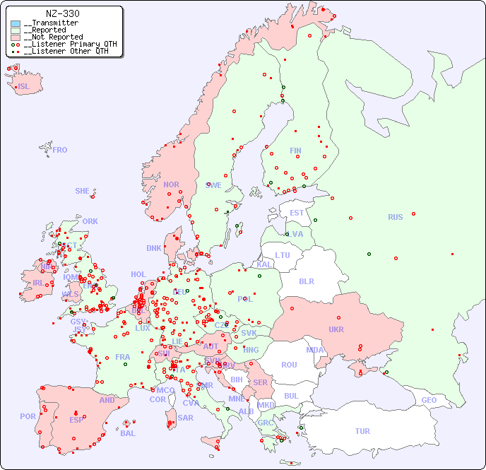 __European Reception Map for NZ-330