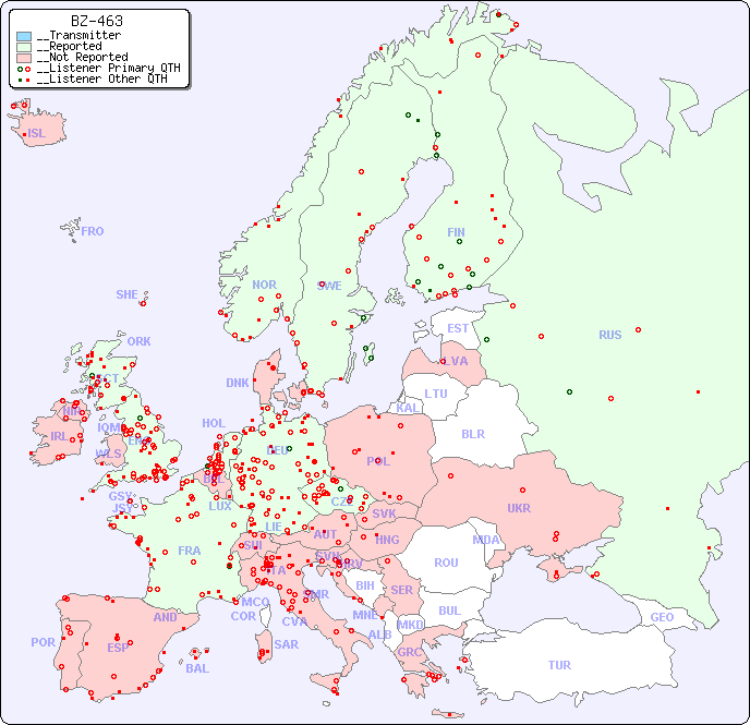 __European Reception Map for BZ-463