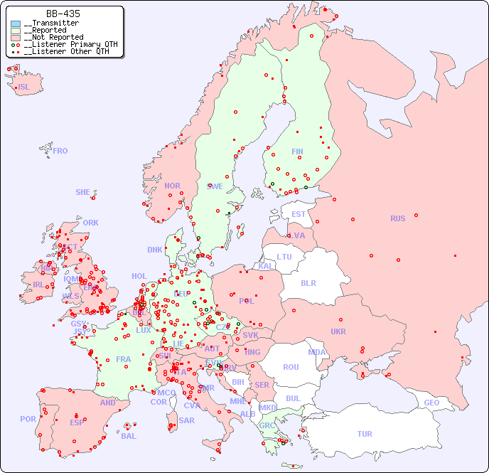 __European Reception Map for BB-435