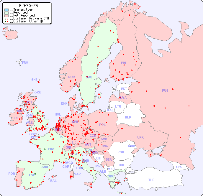 __European Reception Map for RJH90-25