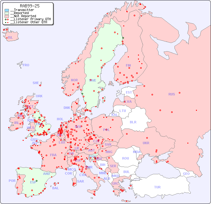 __European Reception Map for RAB99-25