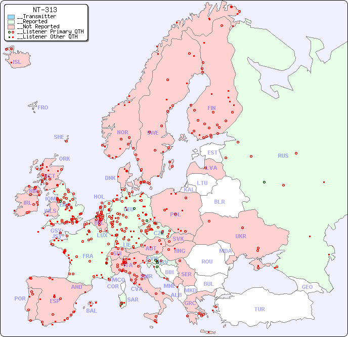 __European Reception Map for NT-313