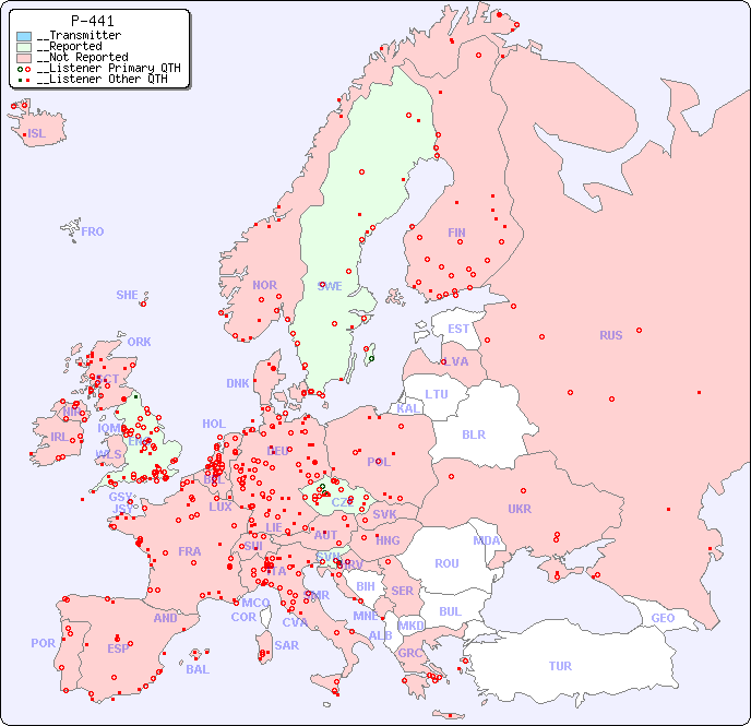 __European Reception Map for P-441