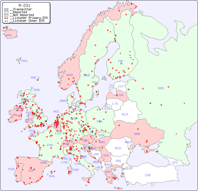 __European Reception Map for R-231