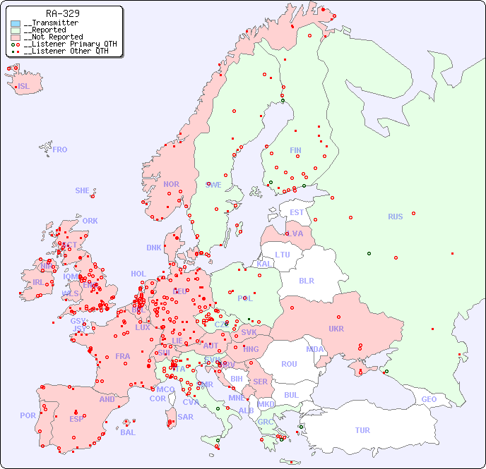 __European Reception Map for RA-329