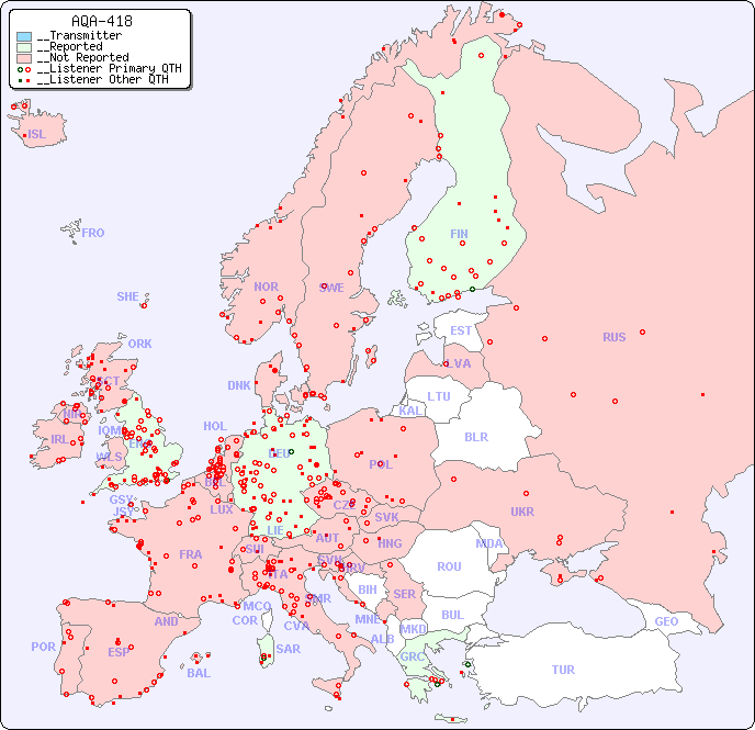 __European Reception Map for AQA-418