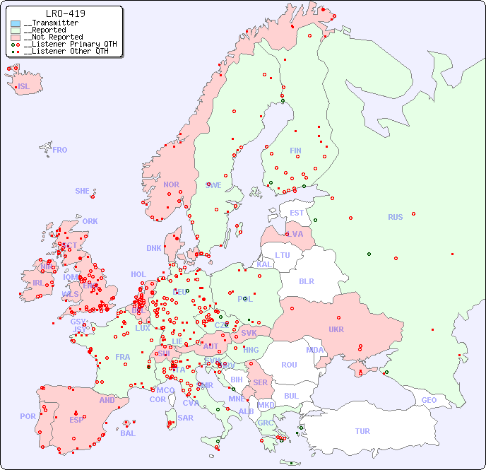 __European Reception Map for LRO-419