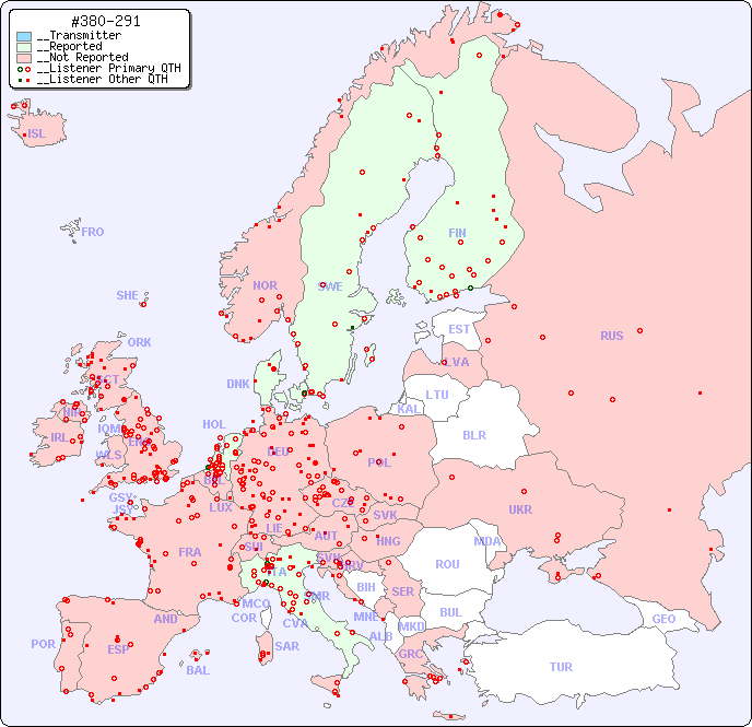 __European Reception Map for #380-291