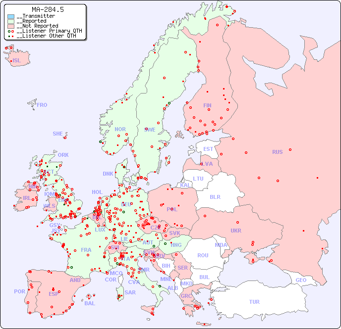 __European Reception Map for MA-284.5