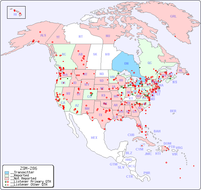 __North American Reception Map for ZSM-286