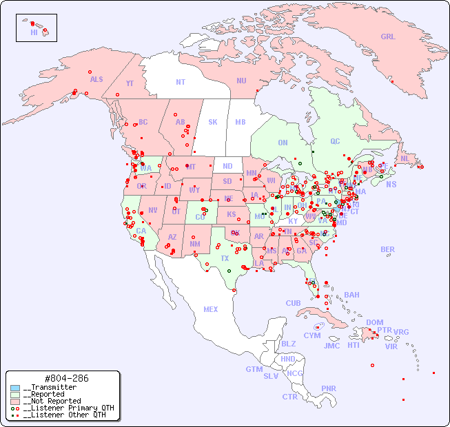 __North American Reception Map for #804-286