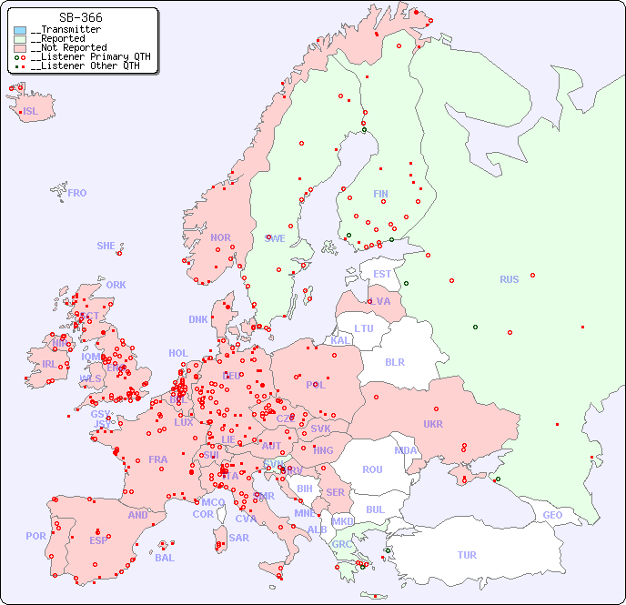 __European Reception Map for SB-366