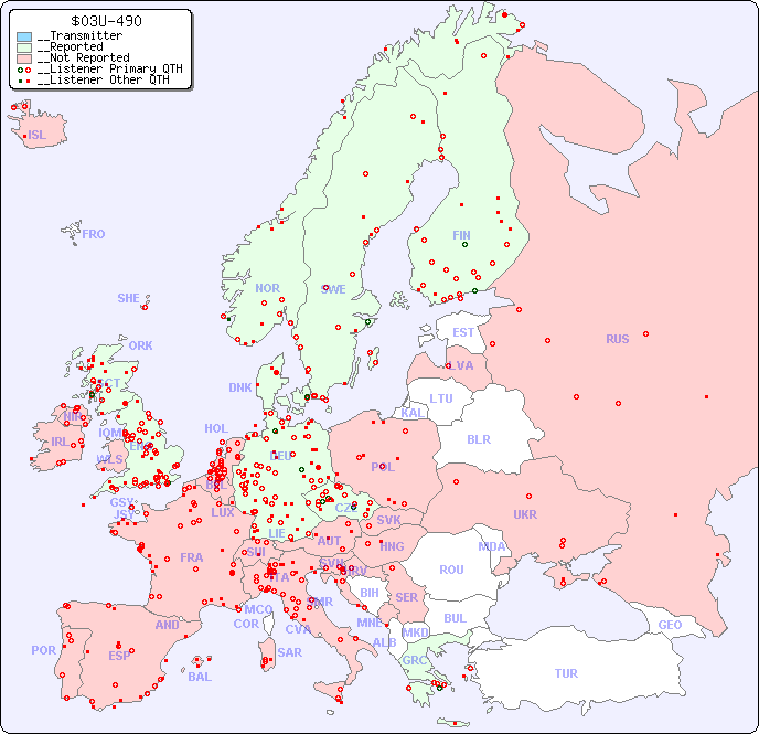 __European Reception Map for $03U-490
