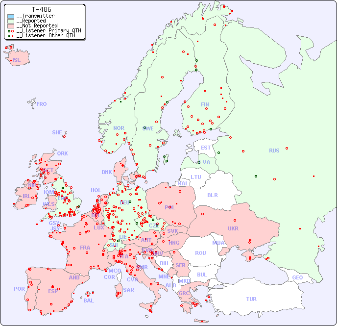 __European Reception Map for T-486