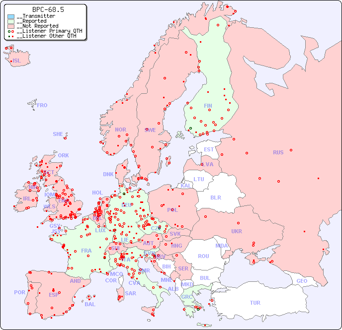 __European Reception Map for BPC-68.5