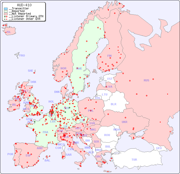 __European Reception Map for AUD-410