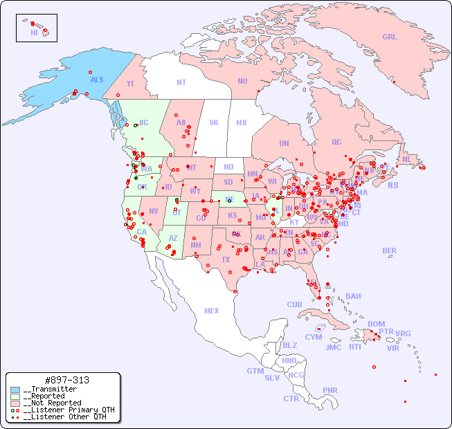 __North American Reception Map for #897-313