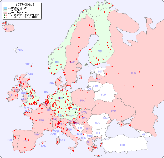 __European Reception Map for #077-306.5