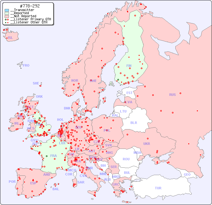 __European Reception Map for #778-292