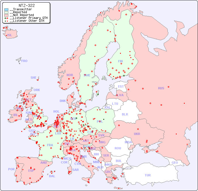 __European Reception Map for NTZ-322
