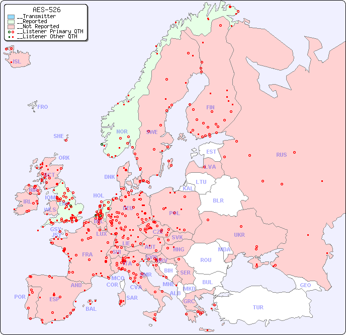 __European Reception Map for AES-526