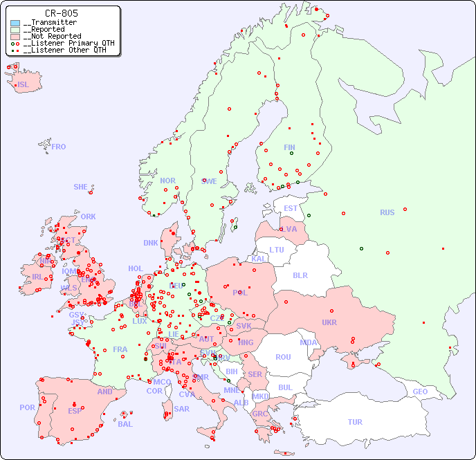 __European Reception Map for CR-805
