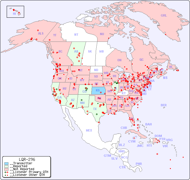 __North American Reception Map for LQR-296