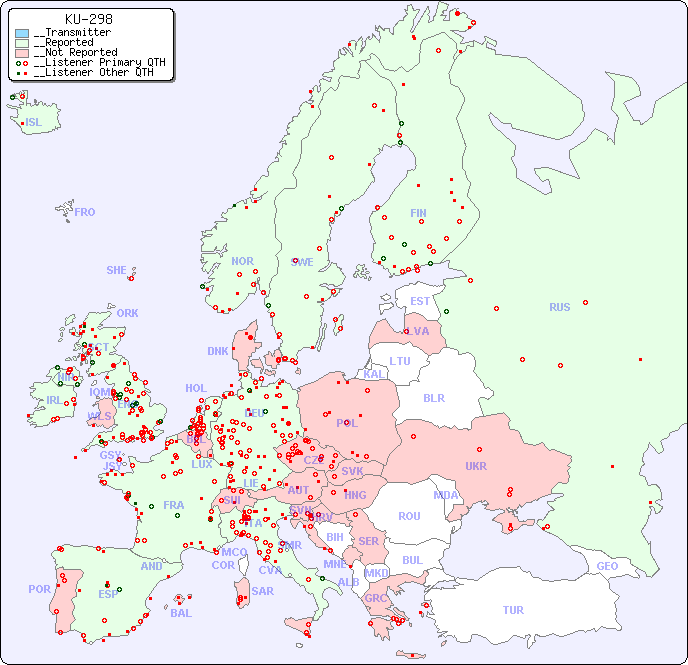 __European Reception Map for KU-298