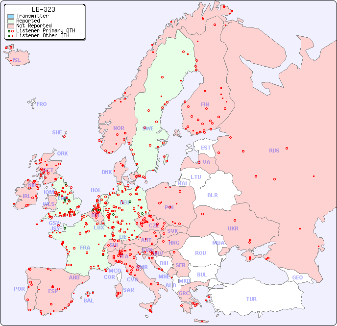European Reception Map for LB-323
