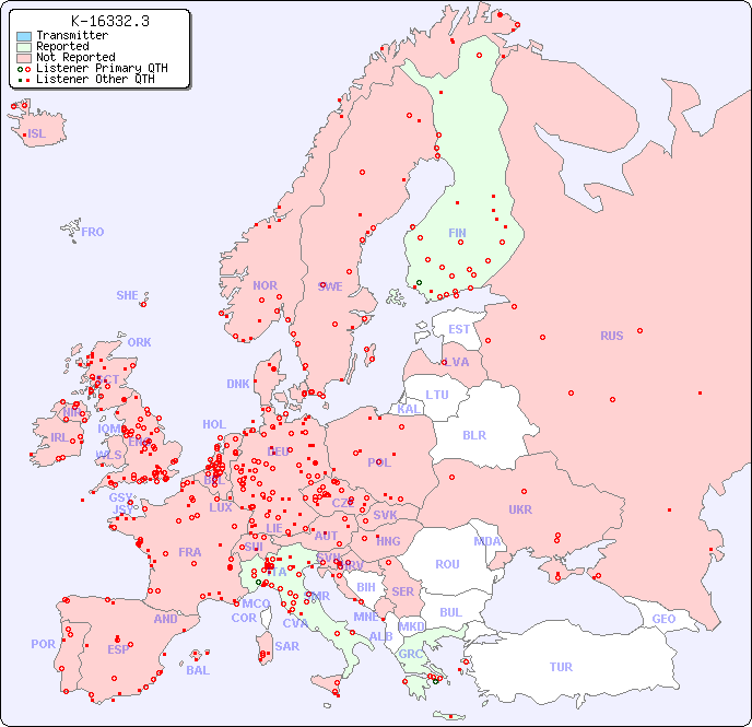 European Reception Map for K-16332.3