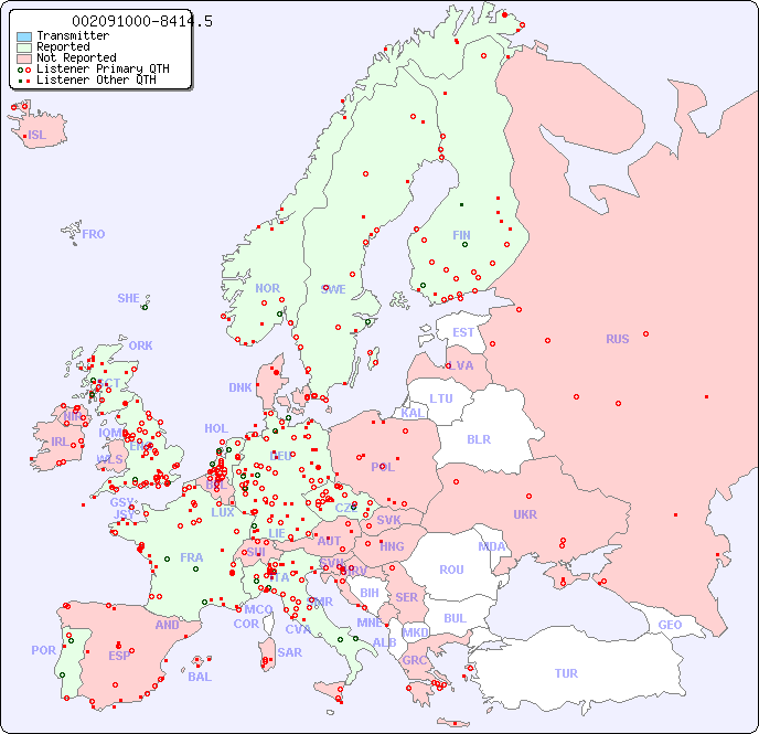 European Reception Map for 002091000-8414.5