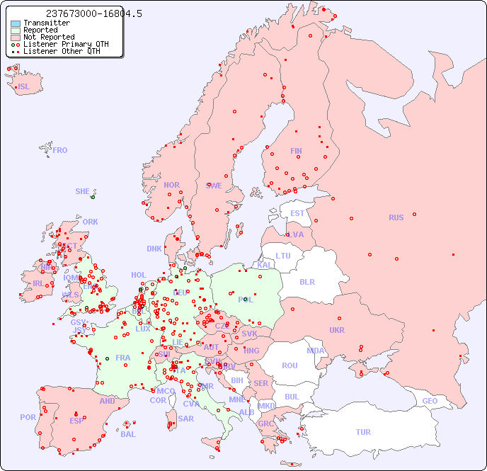 European Reception Map for 237673000-16804.5