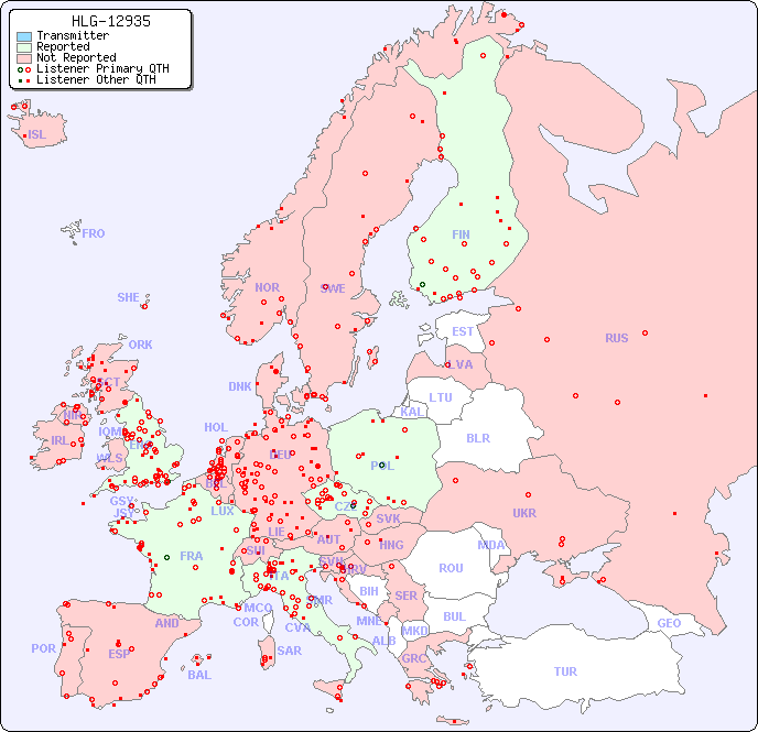 European Reception Map for HLG-12935