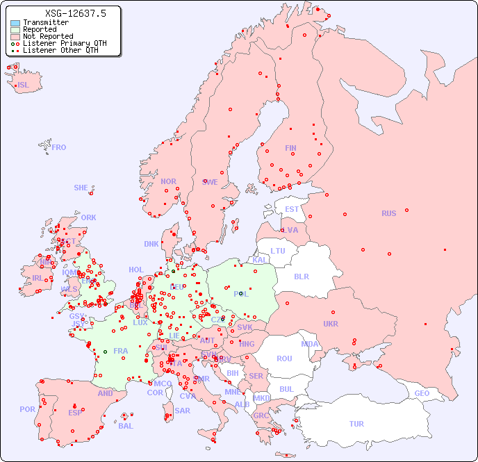 European Reception Map for XSG-12637.5