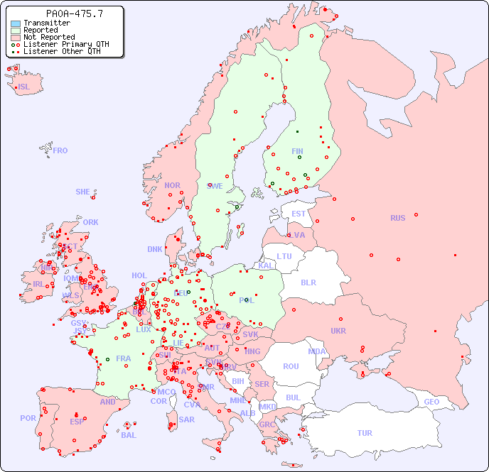 European Reception Map for PA0A-475.7