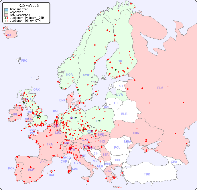 European Reception Map for RWS-597.5