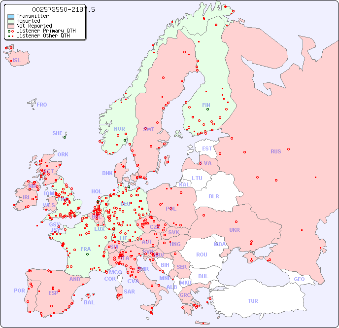 European Reception Map for 002573550-2187.5