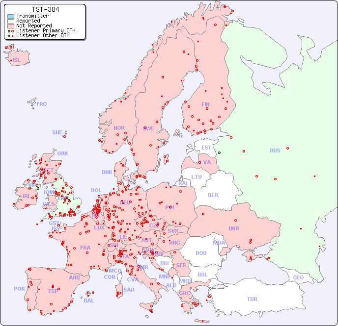European Reception Map for TST-384