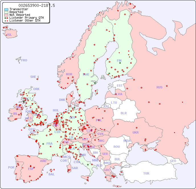 European Reception Map for 002653900-2187.5
